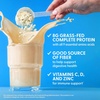 image:imageOrgain Kids Dairy Protein Powder Shake Mix Vanilla Bean Ice Cream  8g GrassFed Dairy Protein 4g Fiber 22 Vitamins amp Minerals Gluten Free No Soy Ingredients Adds Nutrients to Kids Snacks 1lbVanilla