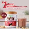 image:imageOrgain X Justins  Organic Vegan Nut Butter Protein Powder Chocolate Peanut Butter 20g Plant Protein 1g Sugar Gluten Free No Dairy Soy Ingredients or Artificial Flavors 117 lbDark Chocolate Peanut Butter