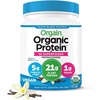 image:imageOrgain Organic Vegan Protein  50 Superfoods Powder Creamy Chocolate Fudge  21g Plant Based Protein 10g Prebiotic Fiber No Lactose Ingredients Gluten Free No Added Sugar NonGMO 112 lbVanilla