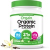 image:imageOrgain Organic Vegan Protein Powder Vanilla Bean  21g Plant Based Protein 4g Prebiotic Fiber No Lactose Ingredients No Added Sugar NonGMO For Shakes amp Smoothies 102 lb Packaging May VaryVanilla