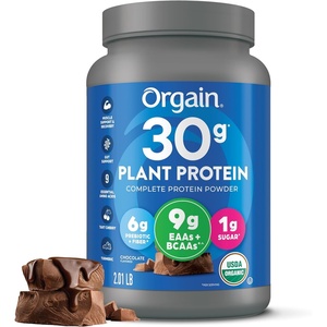 image:imageOrgain Organic 30g Vegan Plant Protein Powder Vanilla 9g EAAs  BCAAs High Plant Protein 4g Prebiotic  Fiber 1g Sugar PreWorkout Muscle Support  Recovery  201lb Packaging May VaryChocolate