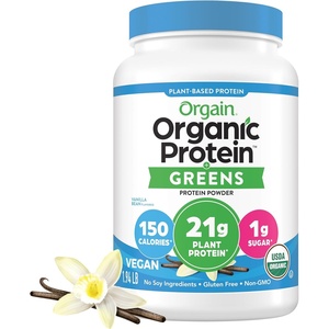 image:imageOrgain Organic Vegan Protein Powder  Greens Creamy Chocolate Fudge  21g Plant Based Protein Gluten Free Dairy amp Lactose Free Soy Free No Sugar Added Iron amp Prebiotics for Gut Health  194lbVanilla