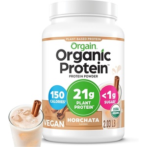 image:imageOrgain Organic Vegan Protein Powder Cookies amp Cream  21g Plant Based Protein 7g Prebiotic Fiber Low Net Carb No Lactose Ingredients No Added Sugar NonGMO For Shakes amp Smoothies 203 lbHorchata