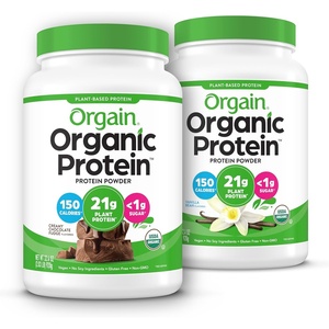 image:imageOrgain Organic Vegan Protein Powder Cookies amp Cream  21g Plant Based Protein 7g Prebiotic Fiber Low Net Carb No Lactose Ingredients No Added Sugar NonGMO For Shakes amp Smoothies 203 lbChocolate  Vanilla Bundle