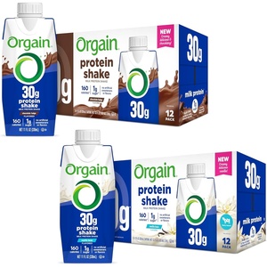 image:imageOrgain 30g High Protein Shake Bundle  Chocolate Fudge amp Vanilla Bean 11 Fl Oz 2 Pack of 12  Dairy Isolate 6g BCAAs 1g Sugar Keto Friendly GlutenFree