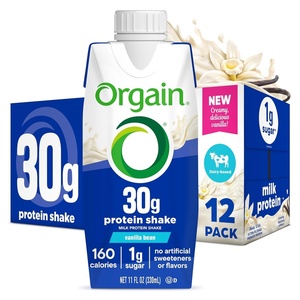 image:imageOrgain 30g High Protein Shake Dairy Isolate Milk Protein Chocolate Fudge 5g BCAAs 1g Sugar Per Serving Meal Replacement Ready to Drink Keto Friendly GlutenFree 11 Fl Oz Pack of 12Vanilla