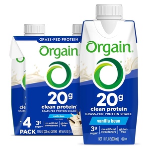 image:imageOrgain Clean Protein Shake Grass Fed Dairy Creamy Chocolate Fudge  20g Whey High Protein Kosher Ready to Drink Low Net Carbs Gluten Free No Soy Ingredients 11 Fl Oz Pack of 12Vanilla