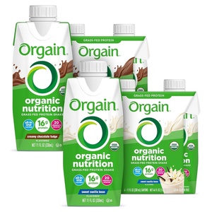 image:imageOrgain Creamy Chocolate Fudge 11 Oz Container 4 Count  Orgain Organic Nutrition Shake Sweet Vanilla Bean 11 Oz 4 CountNutritional shakes Choc  Vanilla 4 packs