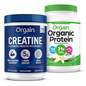 image:imageOrgain Creatine Monohydrate Powder 1764 Oz 100 Servings amp Organic Vegan Vanilla Bean Protein Powder 203 lb Bundle  PlantBased Protein and Muscle Support