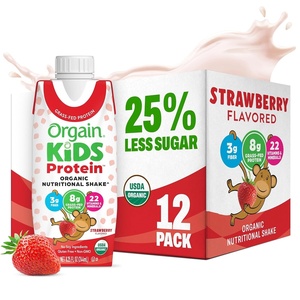 image:imageOrgain Organic Kids Nutritional Dairy Protein Shakes Fruity Cereal Healthy Kids Snacks 8g GrassFed Protein 3g Fiber 22 Vitamins amp Minerals No Soy Ingredients NonGMO 825 Fl Oz Pack of 12Strawberry