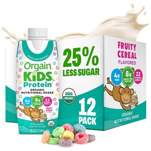 image:imageOrgain Organic Kids Nutritional Dairy Protein Shakes Fruity Cereal Healthy Kids Snacks 8g GrassFed Protein 3g Fiber 22 Vitamins amp Minerals No Soy Ingredients NonGMO 825 Fl Oz Pack of 12Fruity Cereal