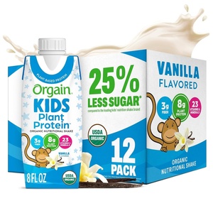 image:imageOrgain Organic Kids Nutritional Vegan Protein Shakes Chocolate  Healthy Kids Snacks 8g Plant Protein 23 Vitamins amp Minerals 3g Fiber No Dairy amp Soy NonGMO 8 Fl Oz 12 Pack Packaging May VaryPlant Based Vanilla