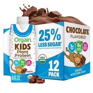 image:imageOrgain Organic Kids Nutritional Vegan Protein Shakes Chocolate  Healthy Kids Snacks 8g Plant Protein 23 Vitamins amp Minerals 3g Fiber No Dairy amp Soy NonGMO 8 Fl Oz 12 Pack Packaging May VaryChocolate