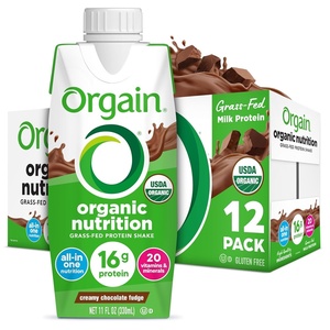 image:imageOrgain Organic Nutritional Protein Shake 16g Grass Fed Whey Protein Meal Replacement 20 Vitamins amp Minerals Fruits amp Vegetables Variety Pack Chocolate Vanilla Mocha 11 Fl Oz 12 PackChocolate Fudge