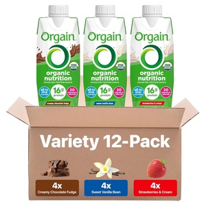 image:imageOrgain Organic Nutritional Protein Shake Iced Caf Mocha  16g Grass Fed Whey Protein Meal Replacement 20 Vitamins amp Minerals Fruits amp Vegetables Gluten Free NonGMO 11 Fl Oz 12 PackVariety Pack