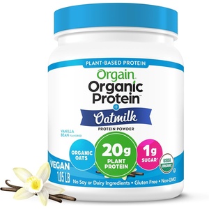 image:imageOrgain Organic Vegan Protein Powder  Oat Milk Vanilla Bean  20g Plant Based Protein Gluten Free No Dairy Soy or Lactose Ingredients Low Sugar NonGMO Kosher For Shakes amp Smoothies  105lbVanilla