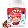 image:imageOrgain Organic Vegan Protein Powder Peppermint Hot Cocoa Holiday Flavor  21g of Plant Protein 5g Prebiotic Fiber No Lactose Ingredients No Added Sugar NonGMO For Shakes amp Smoothies 102 lb102 Pound Pack of 1