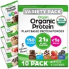 image:imageOrganic Vegan Protein Powder Variety Pack Five Flavors 162 oz 10 Pack